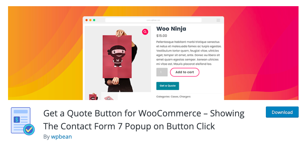 wpbean 的 WooCommerce 報價按鈕