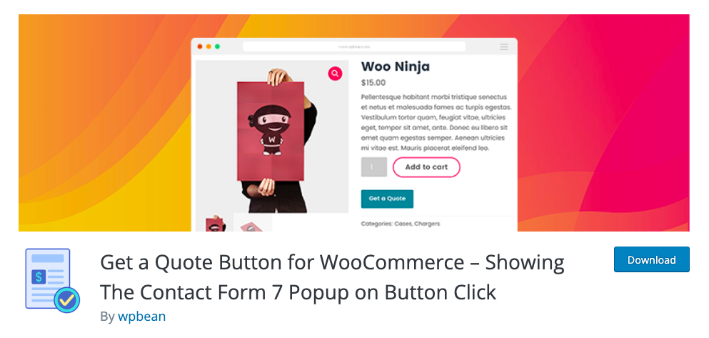 زر اقتباس WooCommerce بواسطة wpbean