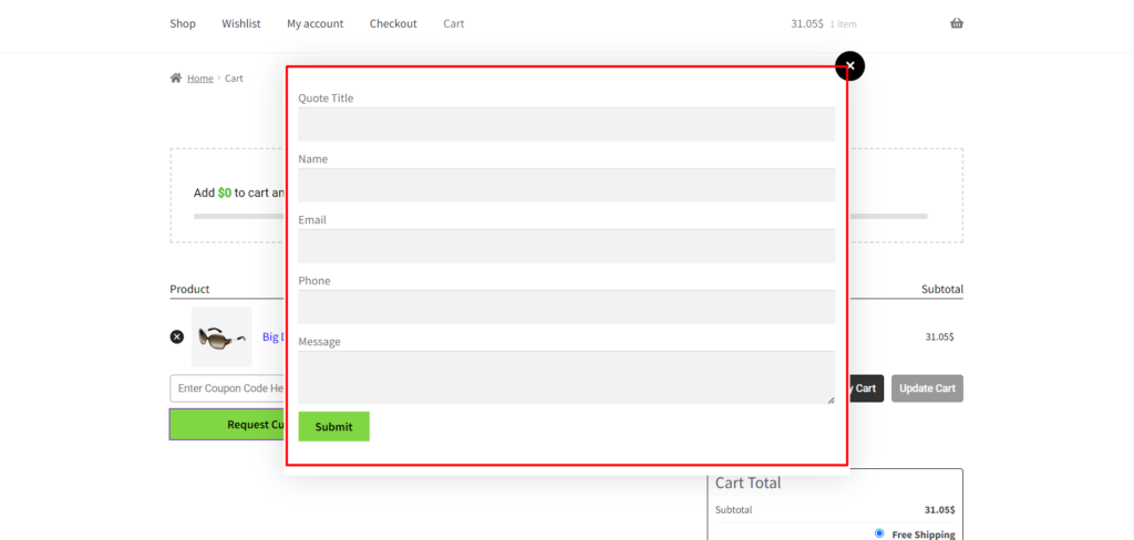 WooCommerce 请求报价:通过 WholesaleX 立即获得最优惠的价格! 15 Submitting A Quote as Guest User