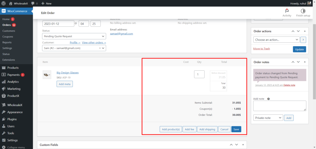WooCommerce 请求报价:通过 WholesaleX 立即获得最优惠的价格! 11 Setting Quotation Price for Registered User