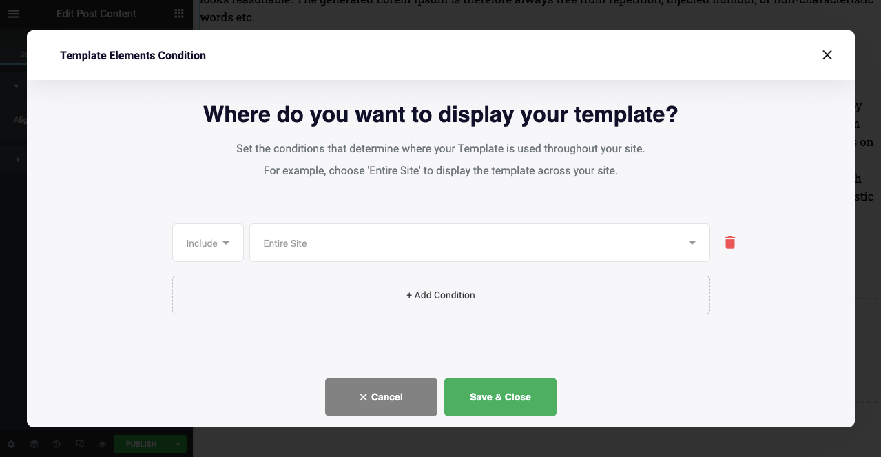HappyAddons Memperkenalkan Pembuat Tema Gratis untuk Pengguna Elementor 21 Free Template Condition for HappyAddons Theme Builder Users
