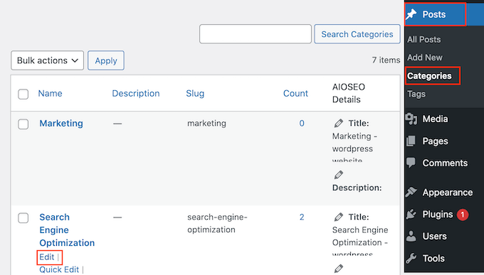 วิธีย้ายหมวดหมู่ WordPress ไปยังบุ้งใหม่ How to move a WordPress category to a new slug