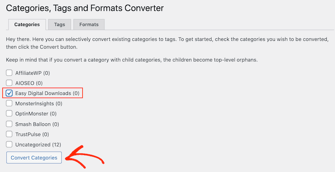 เปลี่ยนหมวดหมู่เป็นแท็กได้อย่างง่ายดาย Easily turn a category into a tag