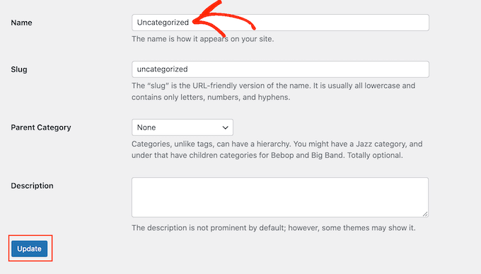 วิธีเปลี่ยนชื่อหมวดหมู่ WordPress เริ่มต้น How to rename the default WordPress category