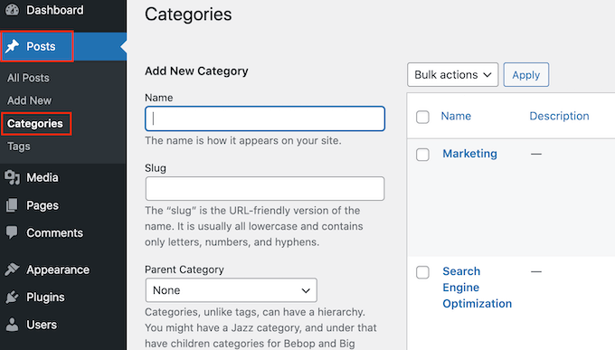 วิธีเปลี่ยนหมวดหมู่ WordPress How to change WordPress categories
