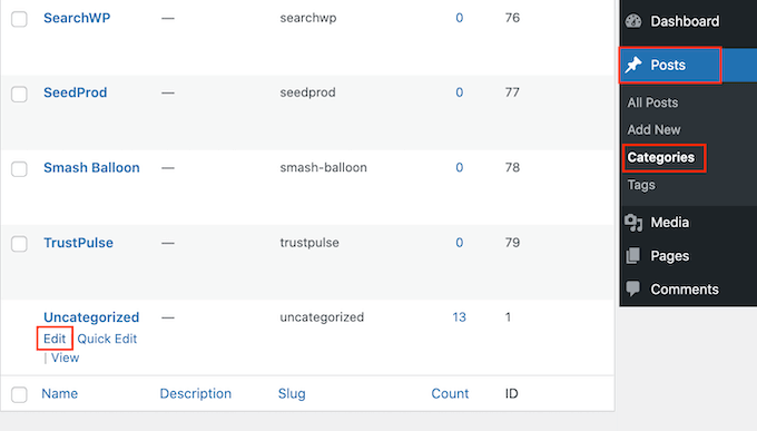 การเปลี่ยนชื่อหมวดหมู่ที่ไม่มีหมวดหมู่เริ่มต้น Renaming the default uncategorized category