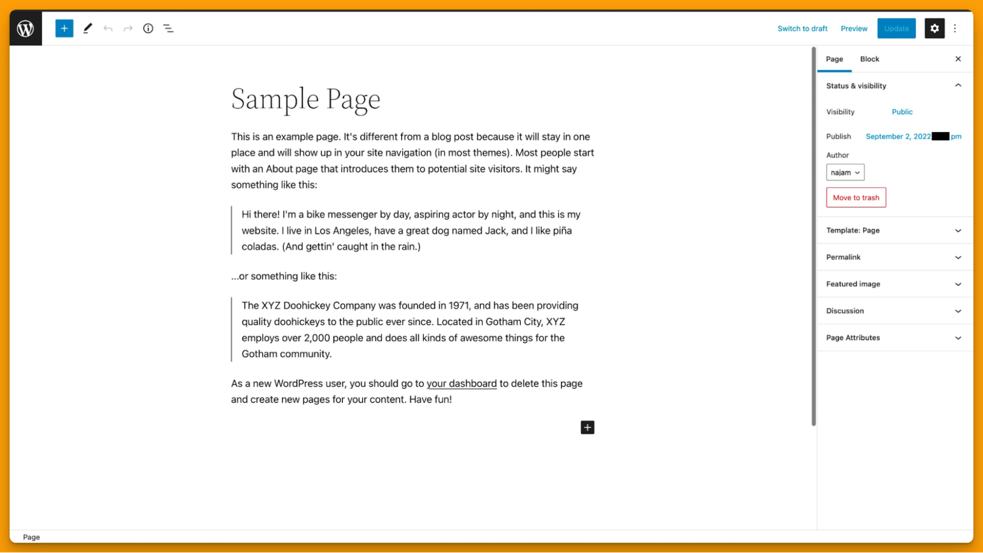 ความเรียบง่ายของ WordPress