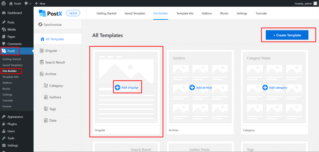 Come aggiungere miniature video in primo piano in WordPress con PostX 5 PostX Creating Singular Template