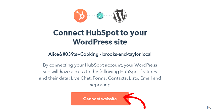 kliknij-połącz-przycisk-strony Click Connect Website button