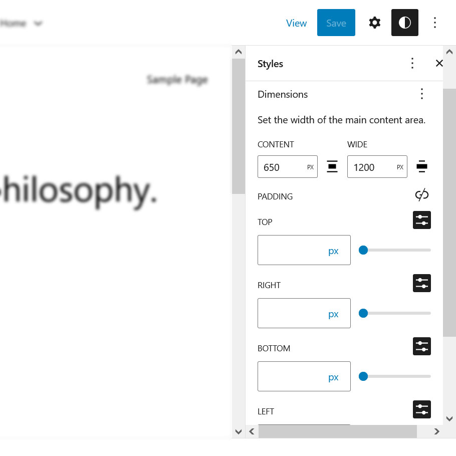 tema venti ventitré: revisione delle opzioni di layout