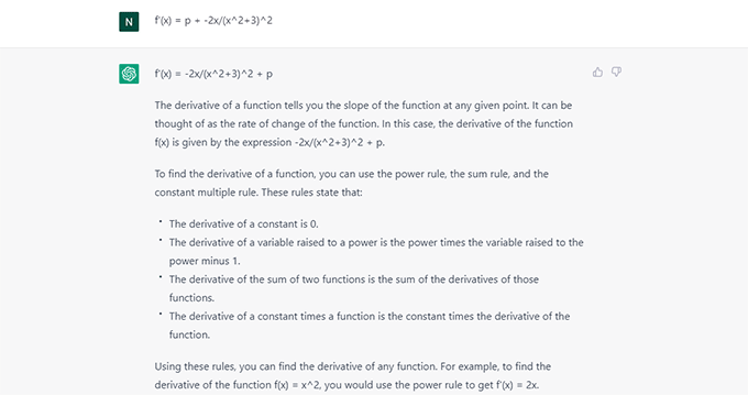 Esempio ChatGPT 2 ChatGPT example 2