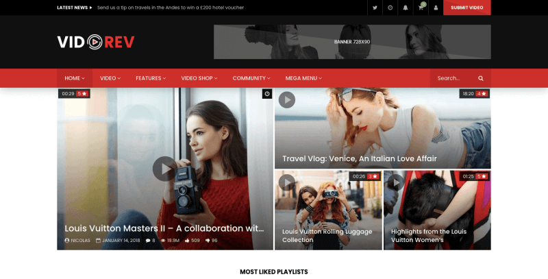 VidoRev-วิดีโอ-WordPress-ธีม