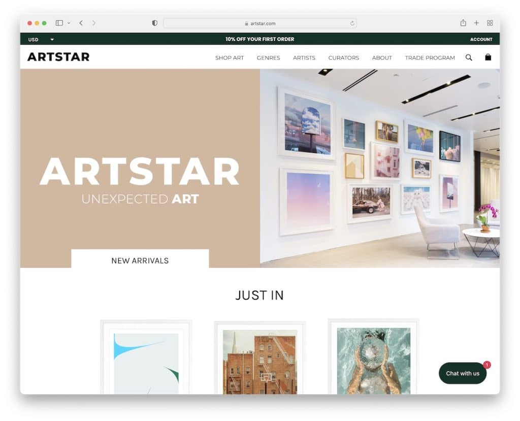 artstar艺术作品集网站