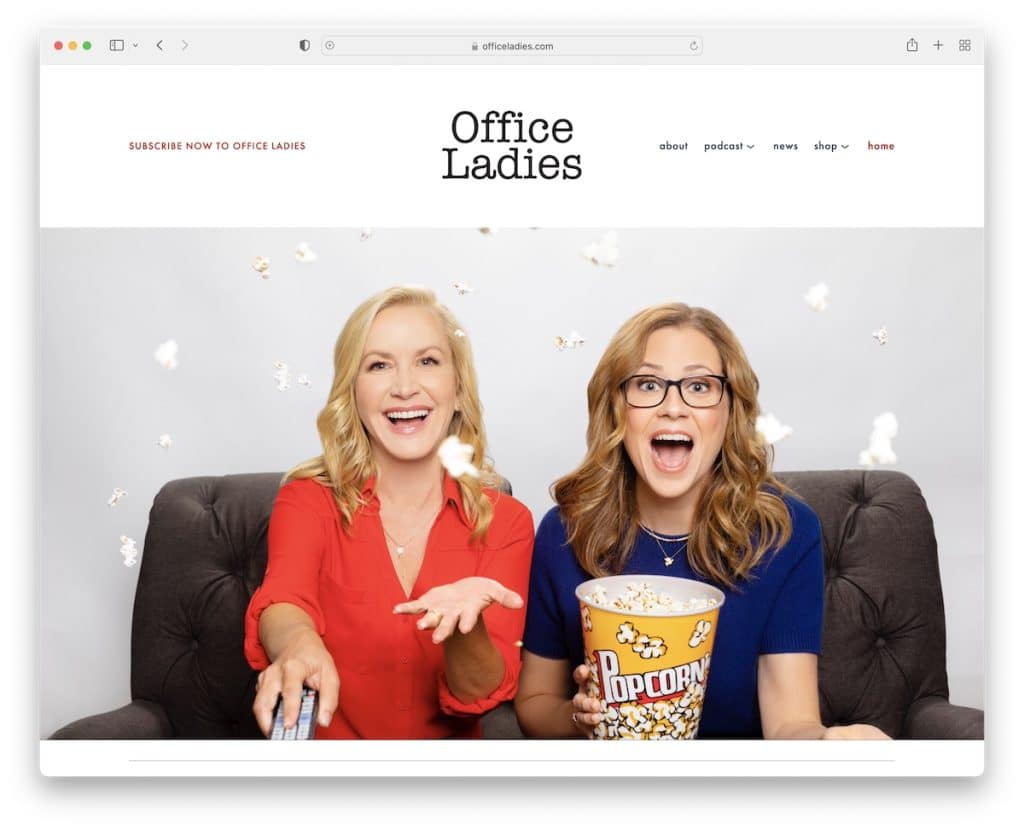 sito web di podcast per signore dell'ufficio