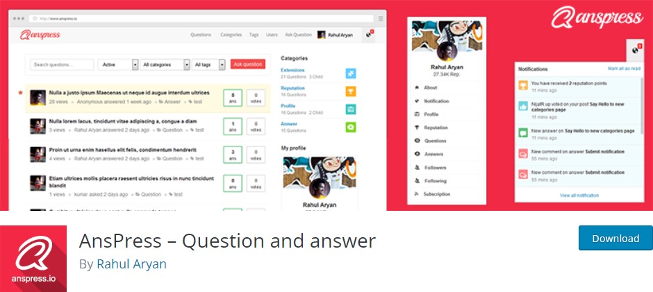 AnsPress – 免费的 WordPress 问答插件