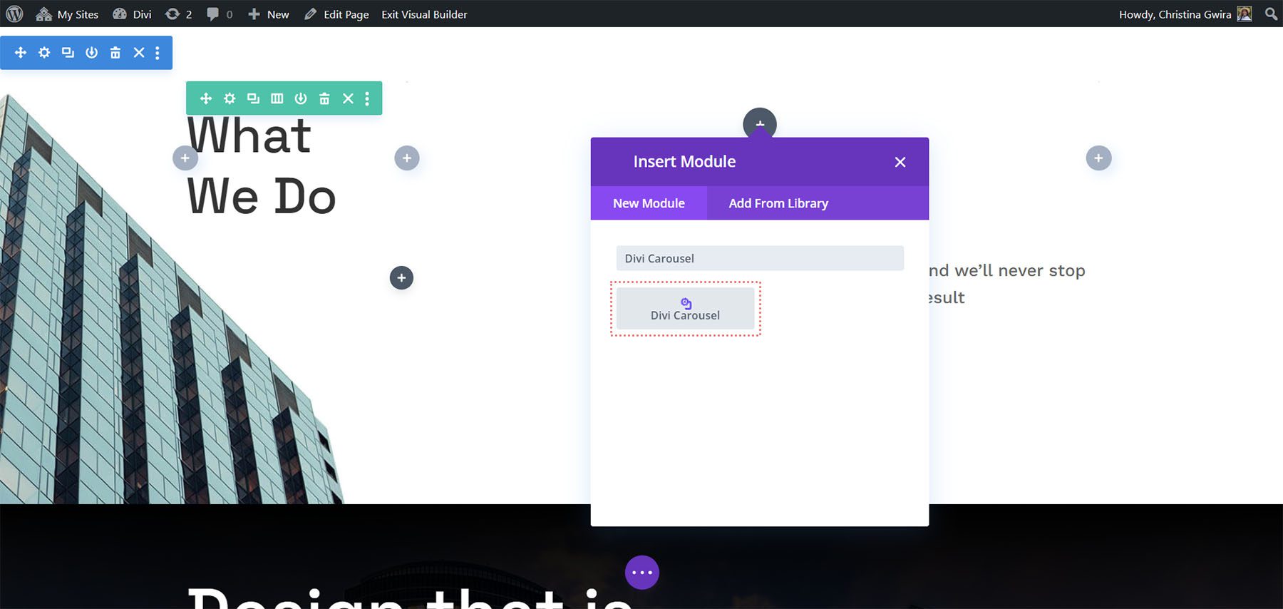 新的 Divi 輪播模塊
