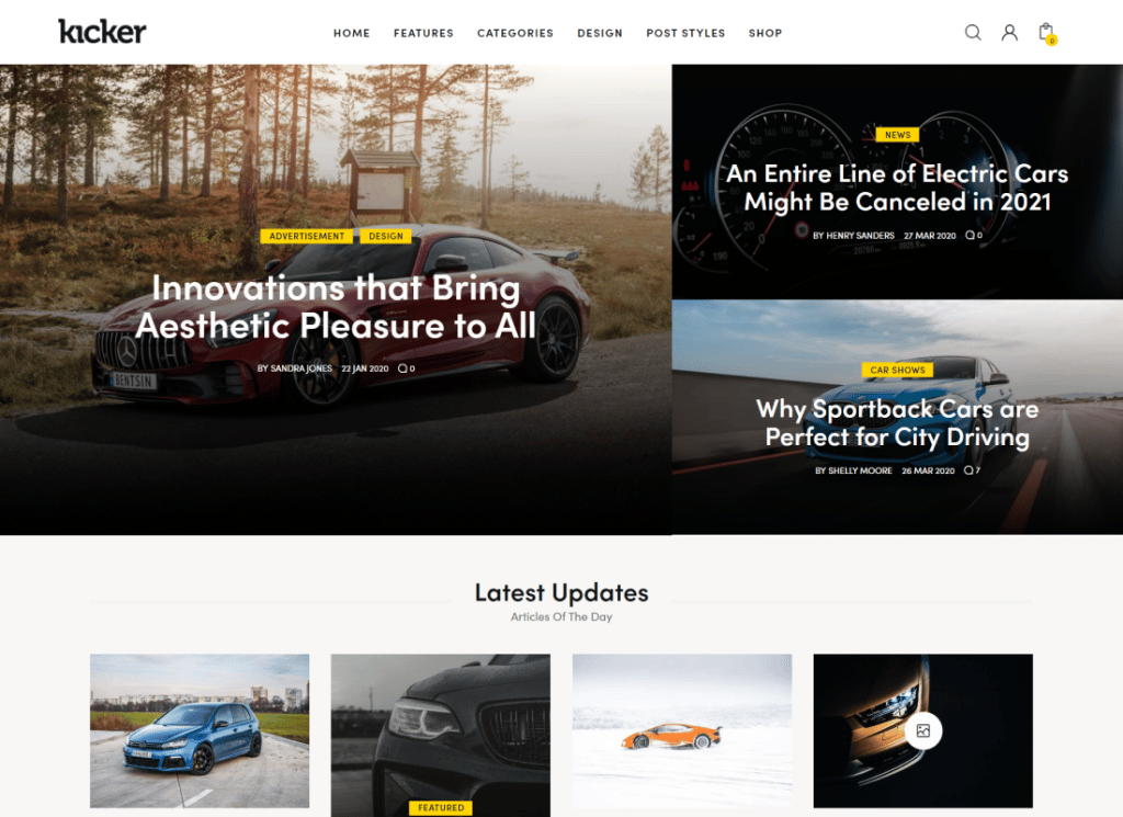 Kicker - Mehrzweck-Blog-Magazin-WordPress-Thema