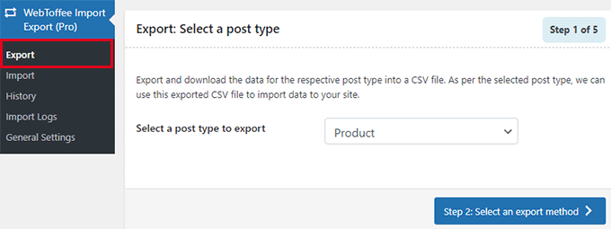 WooCommerce-Produkte mit einem Plugin exportieren Exporting WooCommerce products using a plugin