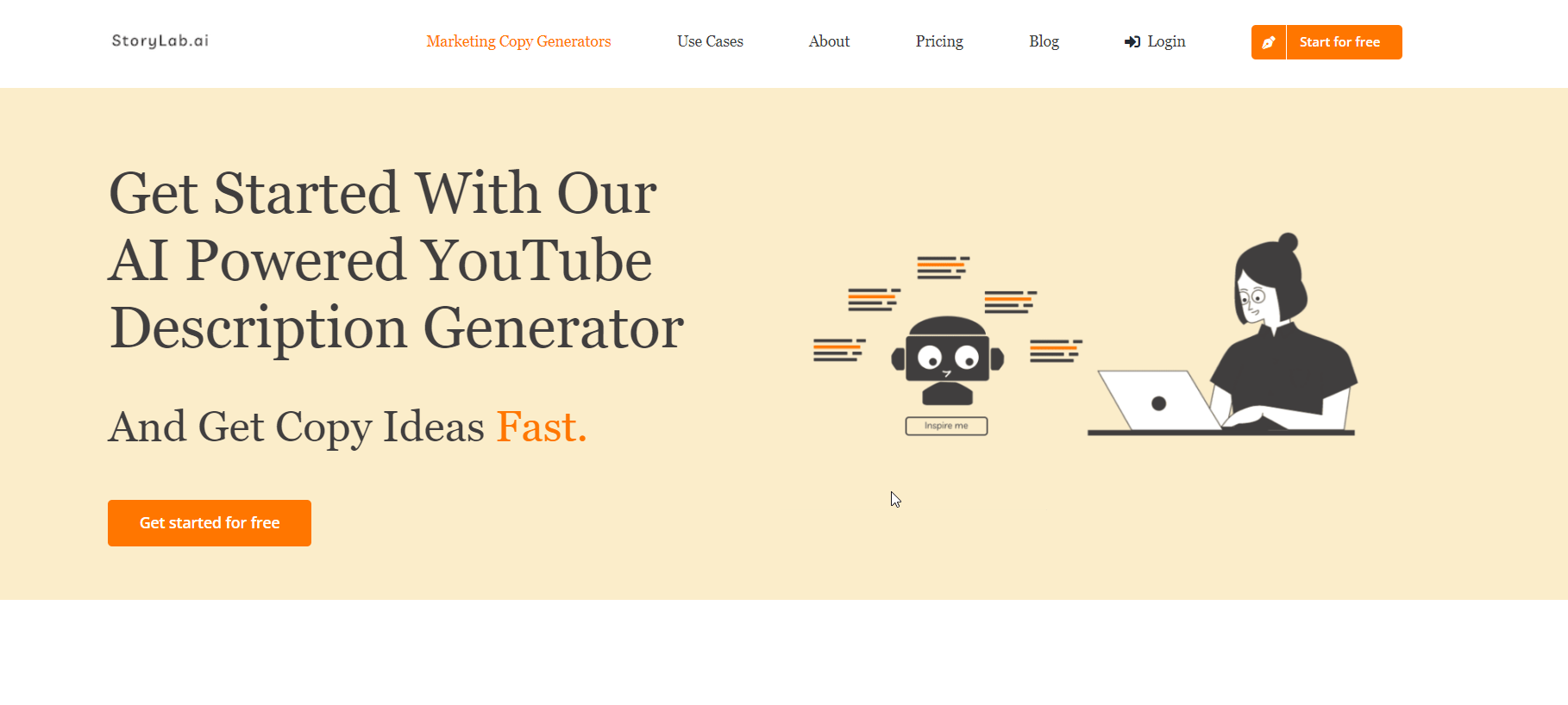 Storylab.AI- generator de descriere video YouTube