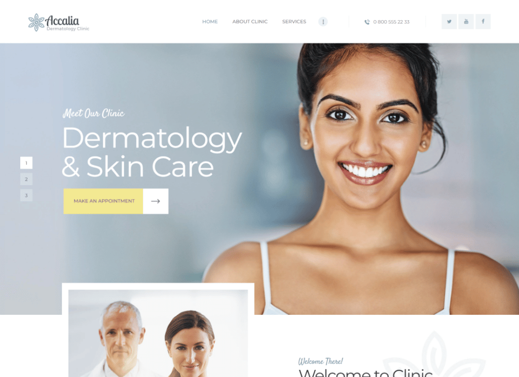 Accalia - Dermatology Clinic & Cosmetology Center Medical WordPress 主題