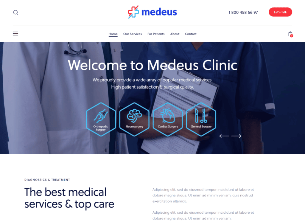 Medeus - Medizinisches Mehrzweck-Arzt-WordPress-Thema