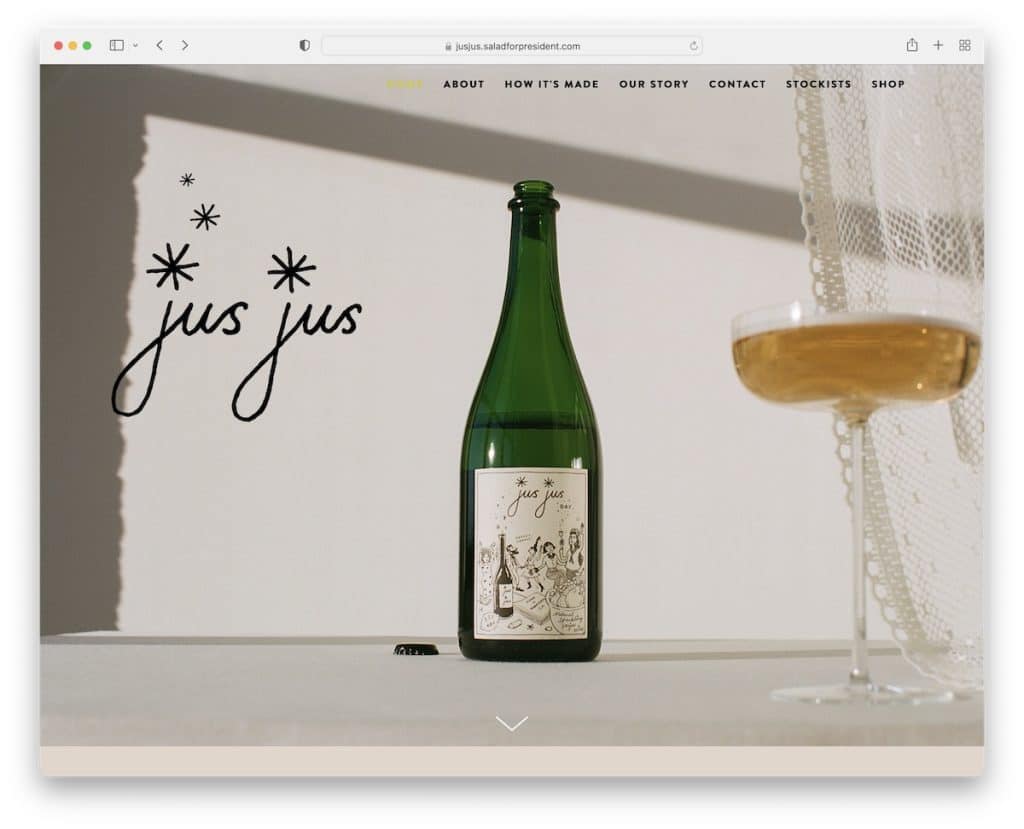 jus jus Food-Website