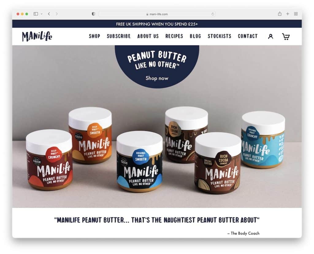 Manilife Food-Website