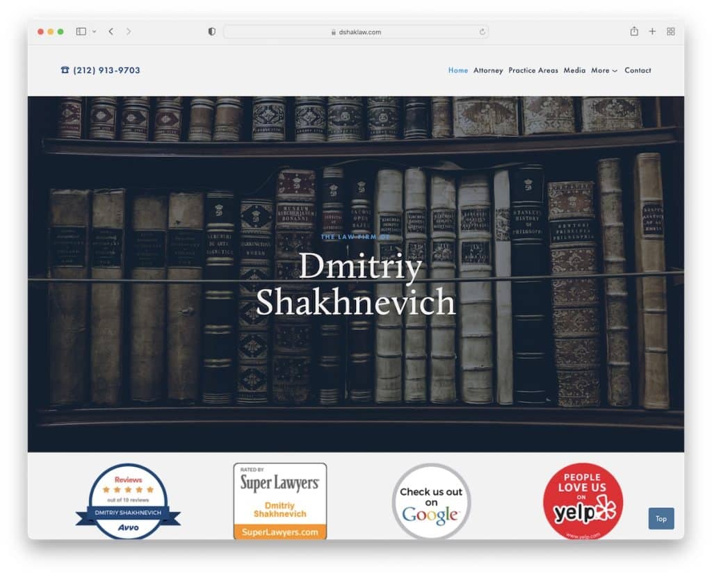 sito web dell'avvocato dmitriy shakhnevich