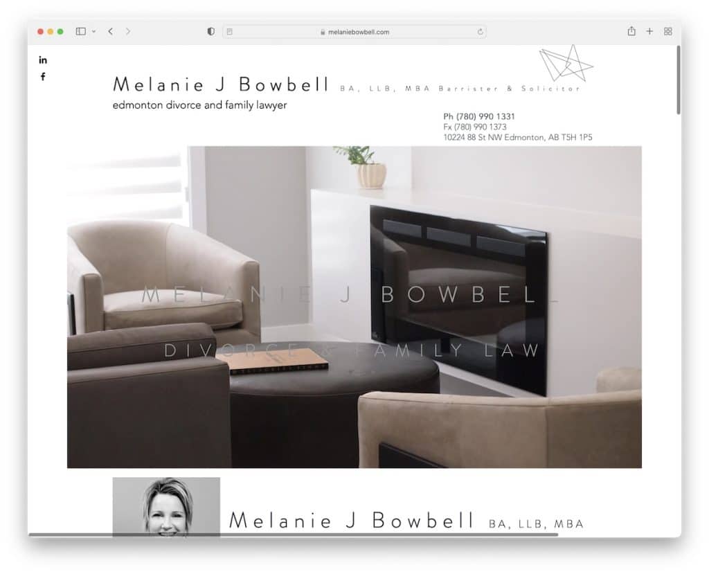 Melanie J Bowbell 변호사 웹 사이트