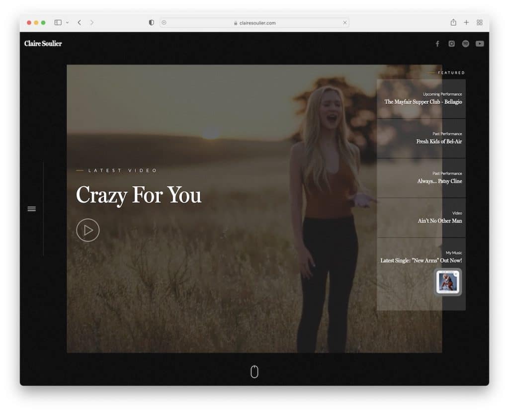 situs web musisi claire soulier