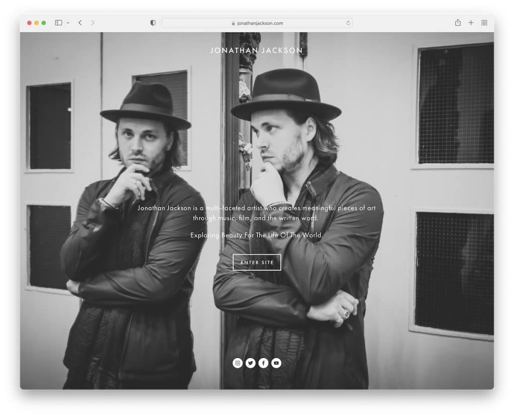 site web du musicien jonathan jackson