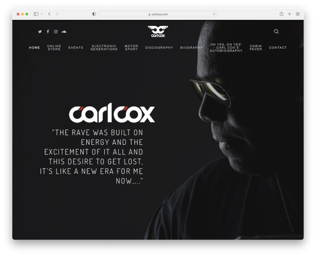 卡爾·考克斯 DJ 網站