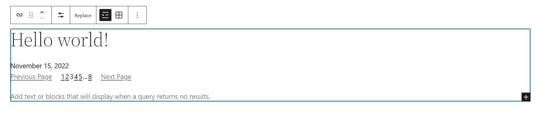 สร้าง Query Loop Block - ขั้นตอนที่ 5 - ผลลัพธ์