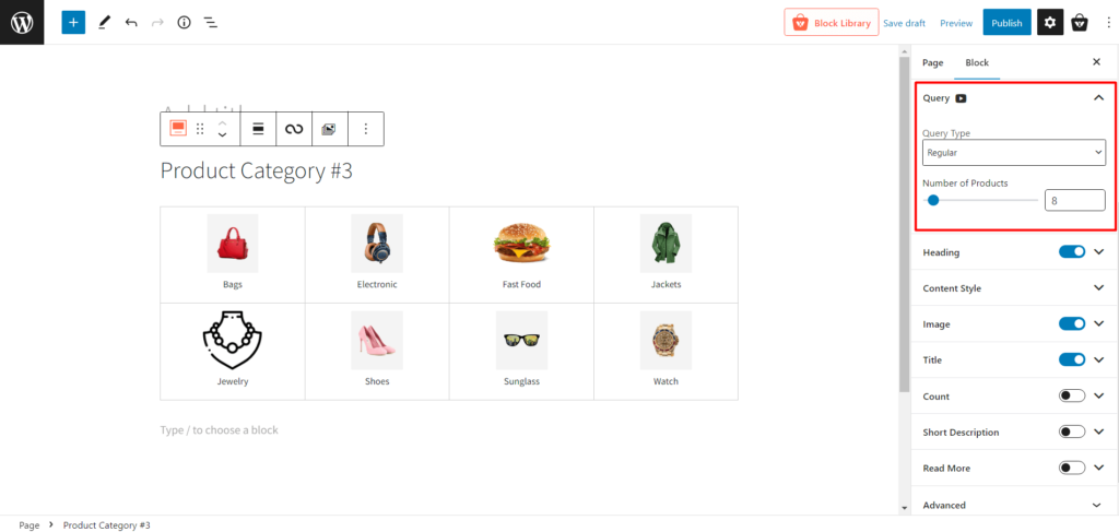 ProductX WooCommerce 產品類別 #3:創建和自定義指南 7 Query Settings PC#3