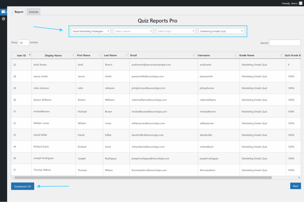 report-scaricabili-personalizzati-in-LearnDash-quiz-reports-PRO