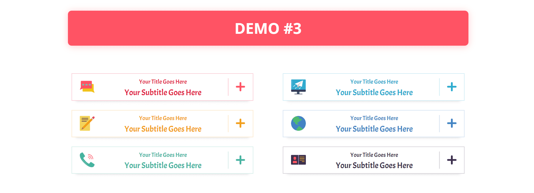 Divi アコーディオン プラス デモ