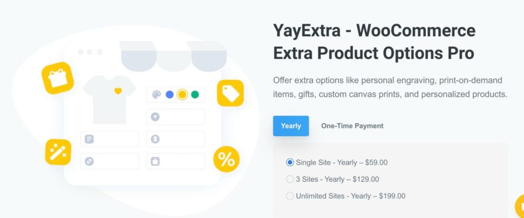 yayextra 審查產品的額外選項