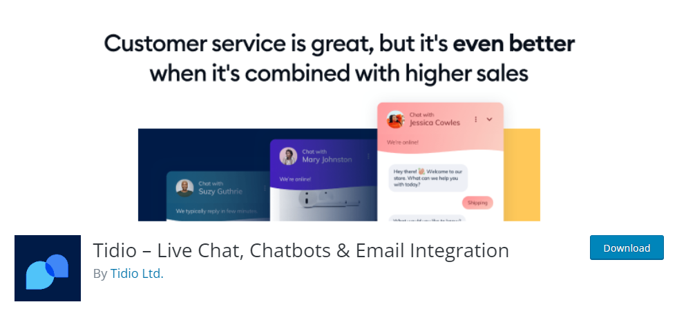 ปลั๊กอิน tidio chatbots สำหรับเวิร์ดเพรส