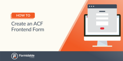 ACF 프런트엔드 양식을 만드는 방법