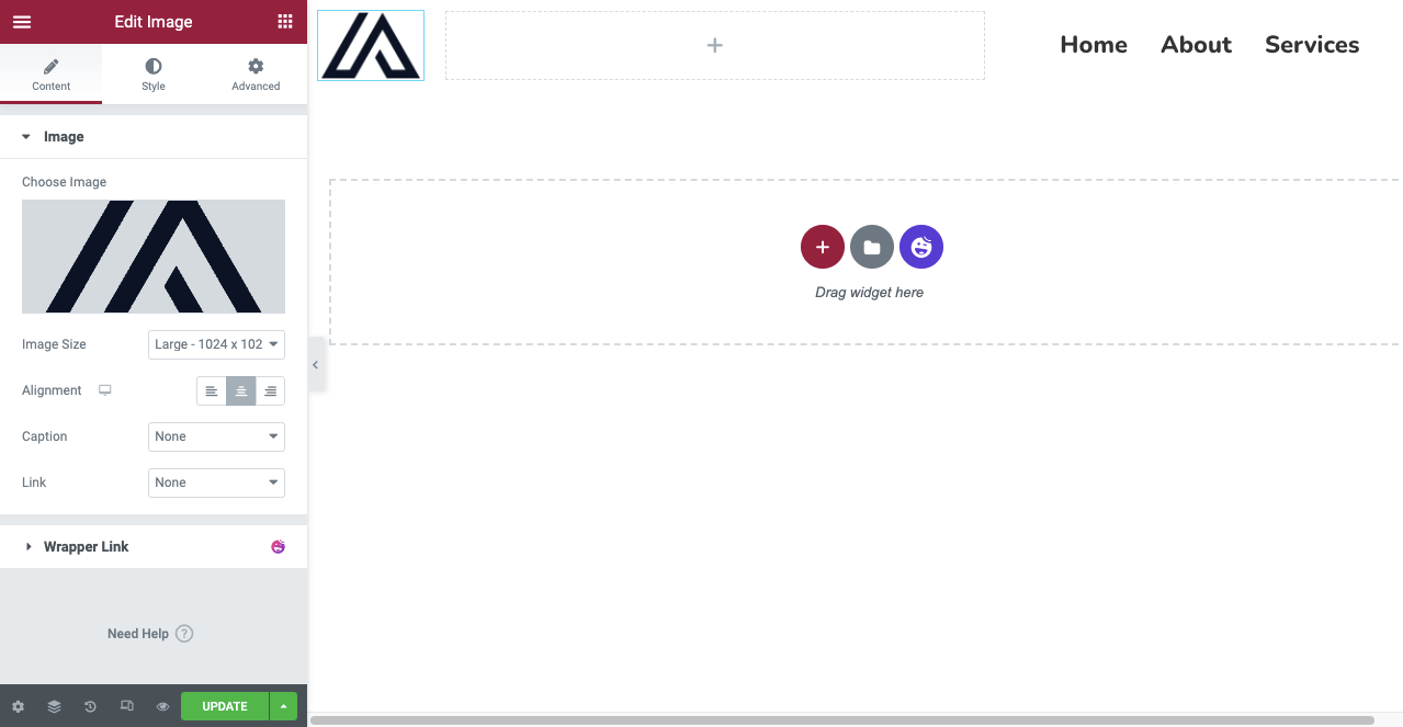 Comment créer un en-tête et un pied de page dans Elementor gratuitement (exemples + conseils) 9 Add Logo to Your Elementor Header and Publish It