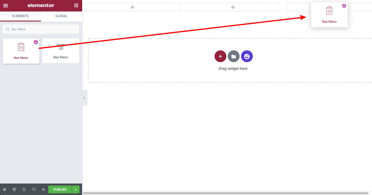 Comment créer un en-tête et un pied de page dans Elementor gratuitement (exemples + conseils) 6 Create Navigation Menu on Elementor Header