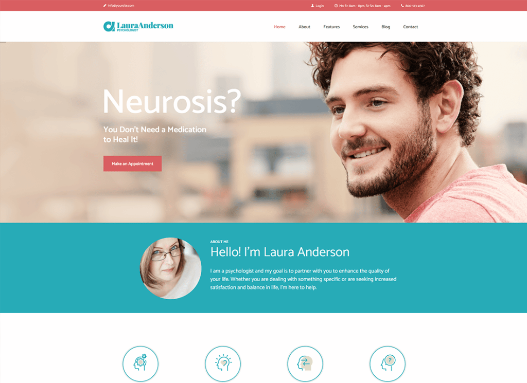 Psicólogo | Tema de WordPress para médicos de terapia y asesoramiento