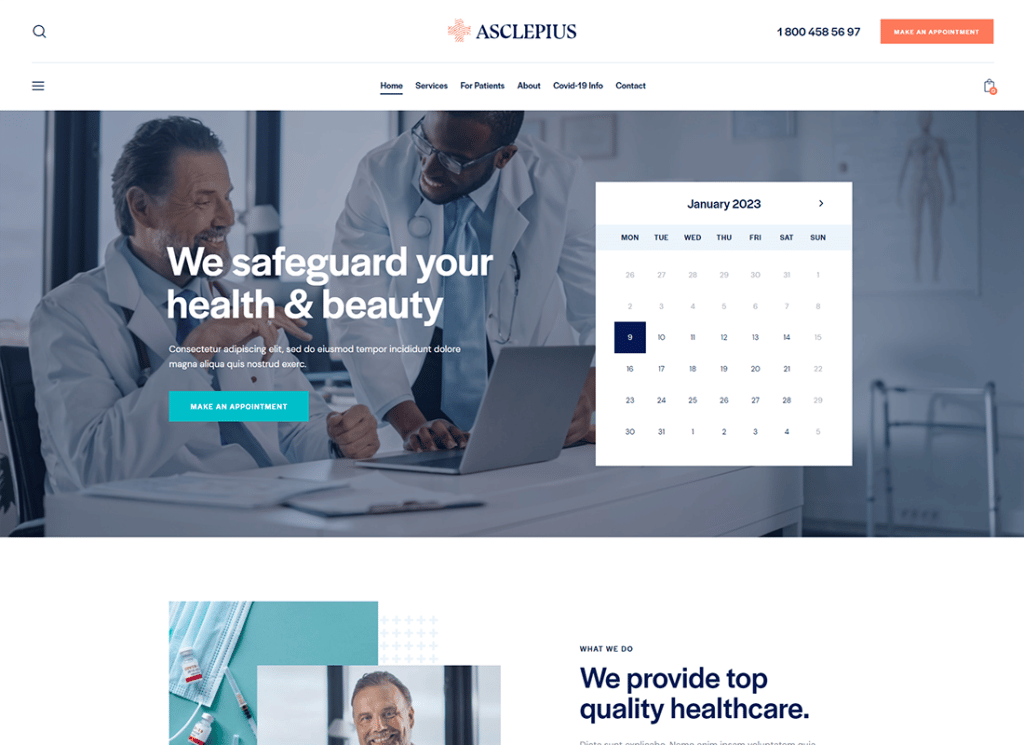 Asklepios | Doktor, Tıp ve Sağlık Hizmetleri WordPress Teması