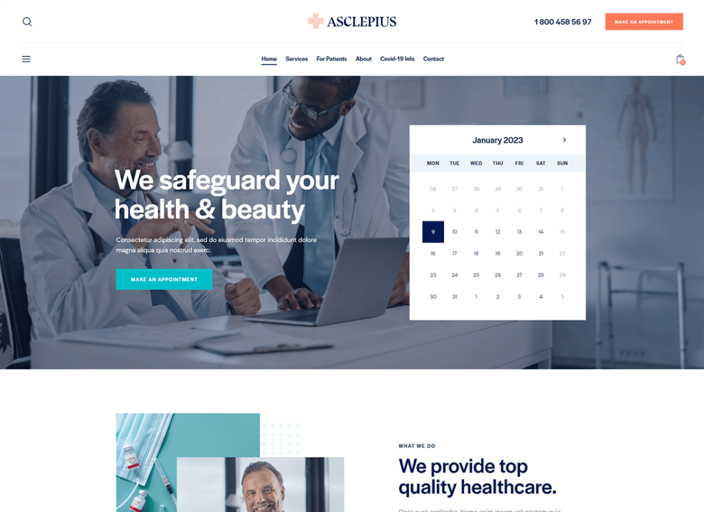 Asclepius | Tema WordPress Dokter, Medis & Kesehatan