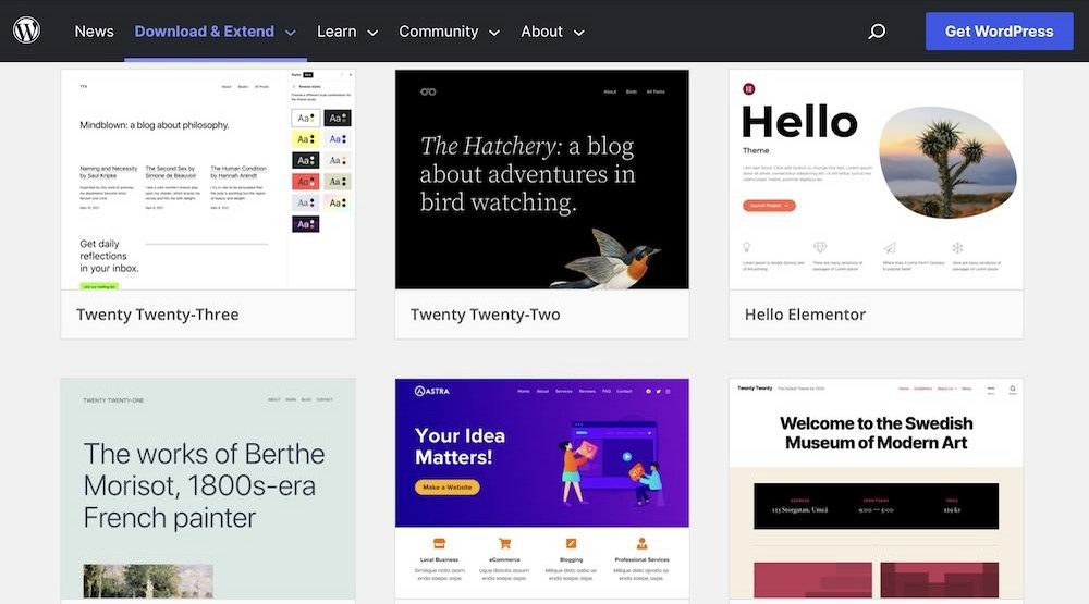 免費的 WordPress 主題