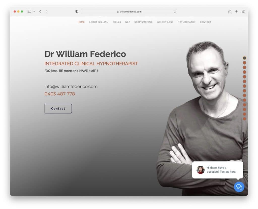 william federico therapeut website