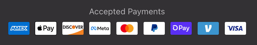 Exemple de badges d'options de paiement