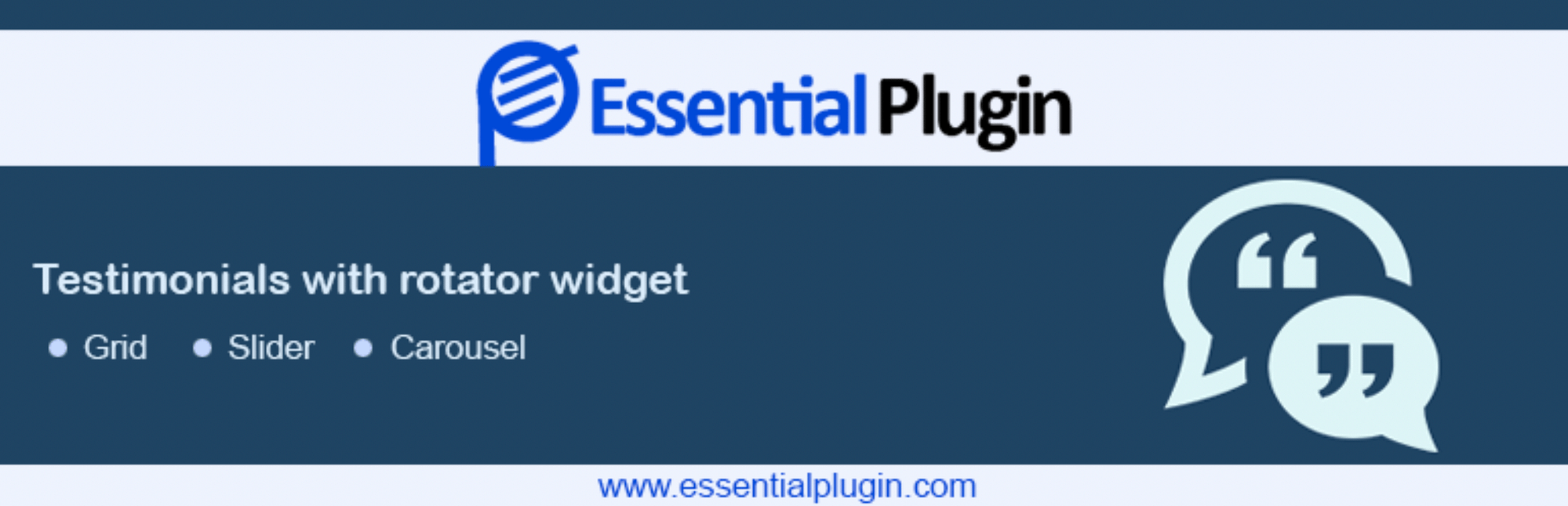 Melhores plugins de depoimentos do WordPress: Depoimentos com banner de widget rotador