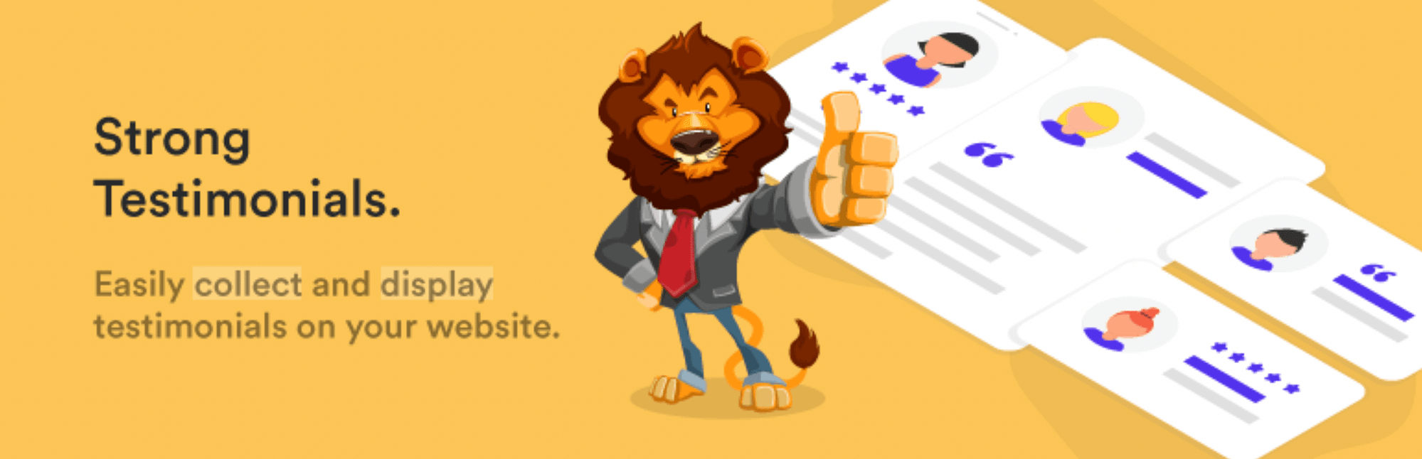 Melhores plugins do WordPress: banner de depoimentos fortes