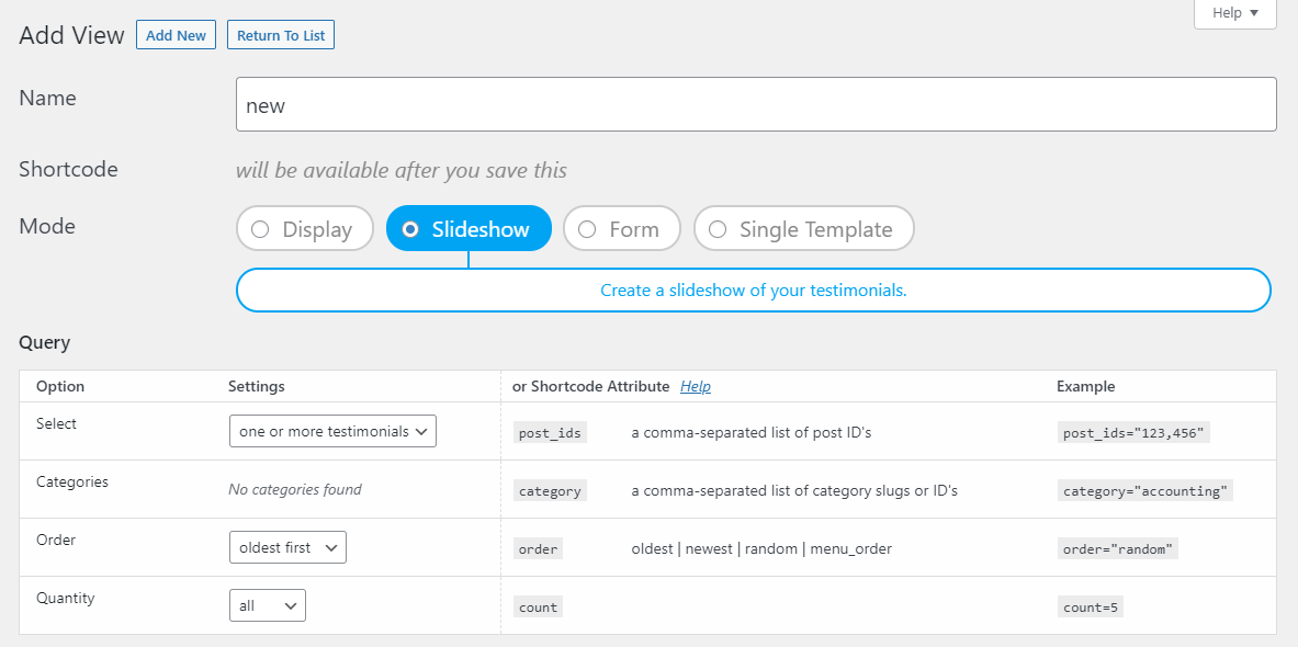 A interface do plug-in de depoimentos fortes